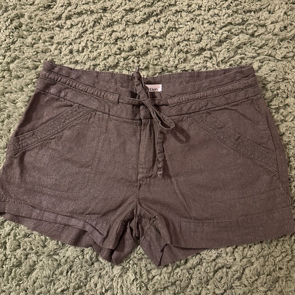 Calvin Klein Linen Blend Shorts Size 2 - Picture 1 of 11